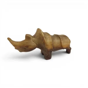 مجسمه دکوری چوبی طرح کرگدن کد WD6969