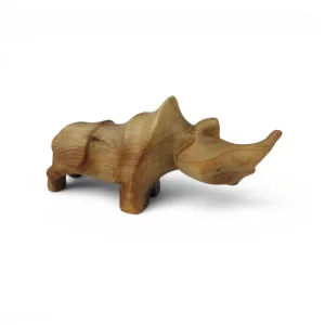 مجسمه دکوری چوبی طرح کرگدن کد WD6969