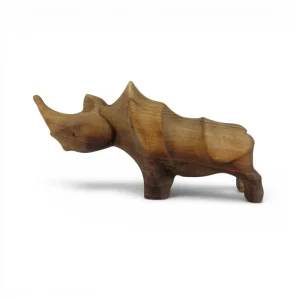 مجسمه دکوری چوبی طرح کرگدن کد WD6969