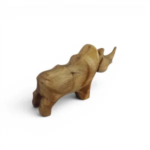 مجسمه دکوری چوبی طرح کرگدن کد WD6969