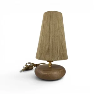 آباژور رومیزی چوبی پایه بیضی کد LA5535