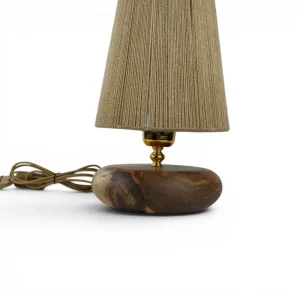 آباژور رومیزی چوبی پایه بیضی کد LA5535