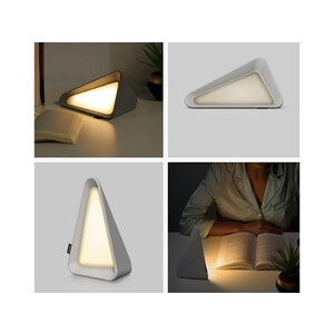 خرید چراغ مطالعه رومیزی مثلثی Gravity Flip Sensor Lamp Reading Light USB Rechargeable Triangle Cordless Desk Lamp
