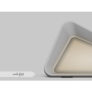 خرید چراغ مطالعه رومیزی مثلثی Gravity Flip Sensor Lamp Reading Light USB Rechargeable Triangle Cordless Desk Lamp