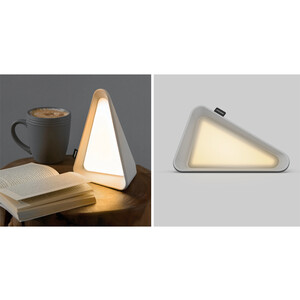 خرید چراغ مطالعه رومیزی مثلثی Gravity Flip Sensor Lamp Reading Light USB Rechargeable Triangle Cordless Desk Lamp