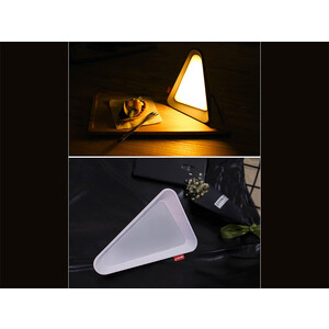 کیفیت چراغ مطالعه رومیزی مثلثی Gravity Flip Sensor Lamp Reading Light USB Rechargeable Triangle Cordless Desk Lamp
