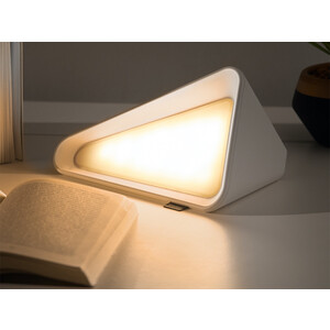 خرید چراغ مطالعه رومیزی مثلثی Gravity Flip Sensor Lamp Reading Light USB Rechargeable Triangle Cordless Desk Lamp