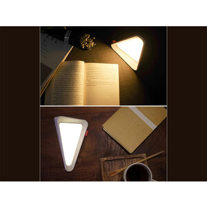 خرید چراغ مطالعه رومیزی مثلثی Gravity Flip Sensor Lamp Reading Light USB Rechargeable Triangle Cordless Desk Lamp