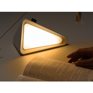 فروش چراغ مطالعه رومیزی مثلثی Gravity Flip Sensor Lamp Reading Light USB Rechargeable Triangle Cordless Desk Lamp