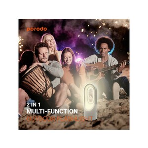 چراغ قوه شارژی پورودو Porodo 2 in 1 Multi-Function Outdoor Flashlight