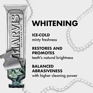 خمیر دندان سفید کننده مارویس Marvis مدل Whitening Mint حجم 85ml