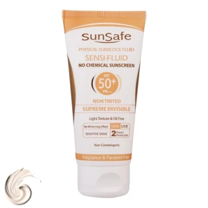 فروش کرم ضد آفتاب فیزیکال سان‌سیف SunSafe با SPF50 مناسب پوست حساس حجم 50 میلی‌لیتر