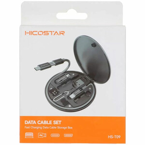مجموعه کابل و مبدل موبایل HICOSTAR هایکواستار مدل HS-T09 با باکس نگهدارنده