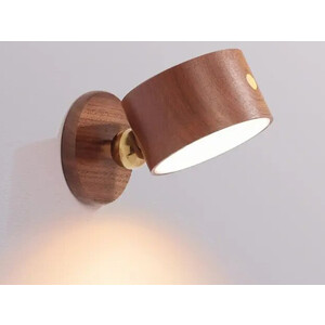چراغ دیواری چوبی با قابلیت چرخش Wooden Wall Lamp USB Rechargeable Night Light Touch Dimming Magnetic 360 ° Rotate