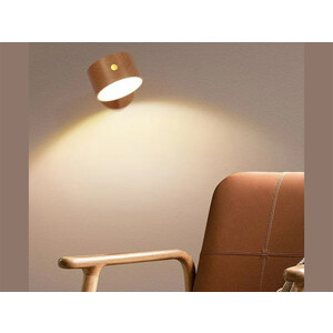چراغ دیواری چوبی با قابلیت چرخش Wooden Wall Lamp USB Rechargeable Night Light Touch Dimming Magnetic 360 ° Rotate