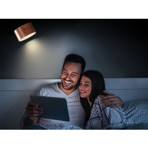 خرید چراغ دیواری چوبی با قابلیت چرخش Wooden Wall Lamp USB Rechargeable Night Light Touch Dimming Magnetic 360 ° Rotate