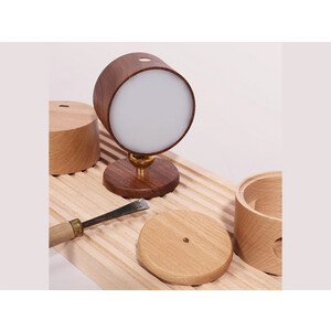 خرید چراغ دیواری چوبی با قابلیت چرخش Wooden Wall Lamp USB Rechargeable Night Light Touch Dimming Magnetic 360 ° Rotate