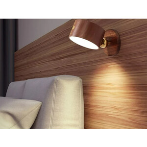 قیمت چراغ دیواری چوبی با قابلیت چرخش Wooden Wall Lamp USB Rechargeable Night Light Touch Dimming Magnetic 360 ° Rotate