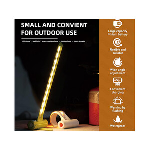 بهترین چراغ مسافرتی تاشو شارژی تنظیم چند زاویه WYNK Rechargeable Folding LED Table Lamp Travel Lights, Multi-Angle Adjustment