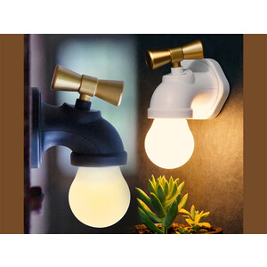 کیفیت چراغ مدل شیر آب Vintage Retro Style USB Rechargeable Smart Voice Control Faucet Tap Lamp LED Night Light