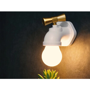 فروش چراغ مدل شیر آب Vintage Retro Style USB Rechargeable Smart Voice Control Faucet Tap Lamp LED Night Light