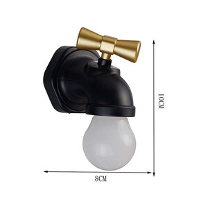 بهترین چراغ مدل شیر آب Vintage Retro Style USB Rechargeable Smart Voice Control Faucet Tap Lamp LED Night Light