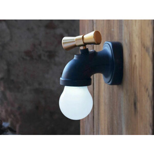 چراغ مدل شیر آب Vintage Retro Style USB Rechargeable Smart Voice Control Faucet Tap Lamp LED Night Light
