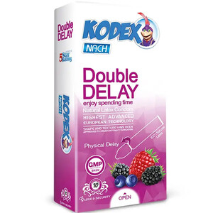 کاندوم تاخیری ناچ کدکس Kodex Natch مدل Double Delay بسته 10 عددی