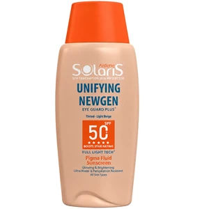 فلوئید ضد آفتاب رنگی ضد لک آردن سولاریس مدل نیوژن بژ طبیعی SPF50