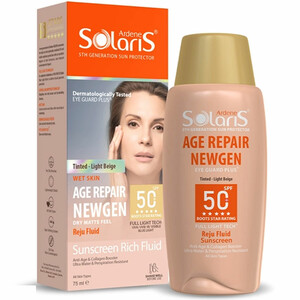 ضد آفتاب رنگی ضد چروک آردن سولاریس مدل Age Repair NEWGEN بژ روشن SPF50+