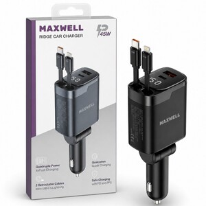 شارژر فندکی 45 وات مکسول Maxwell مدل MW-CCR5129 سری Ridge