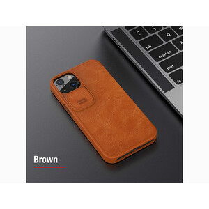 کیف چرمی نیلکین آیفون 13 Nillkin Apple iPhone 13 Qin Pro leather case