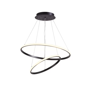 کالا66/لوستر مدرن دو حلقه LED ریموت‌دار مدل s13  برند نقشیکا