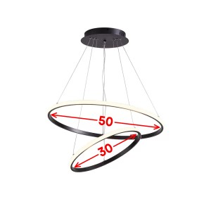 کالا66/لوستر مدرن دو حلقه LED ریموت‌دار مدل s13  برند نقشیکا