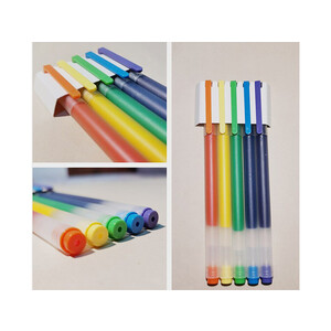 کیفیت بسته 5 تایی خودکار شیائومی gel pens Xiaomi Mi mjzxb03wc jumbo Colourful pen