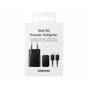 شارژر اصلی فست شارژ 15 وات سامسونگ همراه با کابل دو سر تایپ سی یک متری Samsung 15W Type-C With Type-C Cable