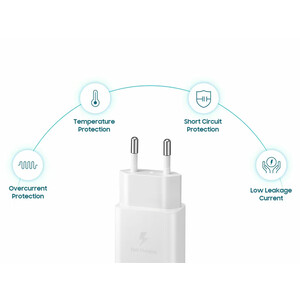 شارژر اصلی فست شارژ 15 وات سامسونگ همراه با کابل دو سر تایپ سی یک متری Samsung 15W Type-C With Type-C Cable