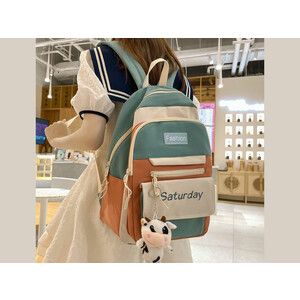 کیفیت کوله پشتی با ظرفیت بزرگ IOS/Aiguoshi School bag female backpack 2023 new large capacity 4079