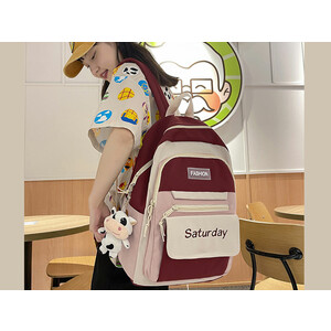 قیمت کیف کولی با ظرفیت بزرگ IOS/Aiguoshi School bag female backpack 2023 new large capacity 4079