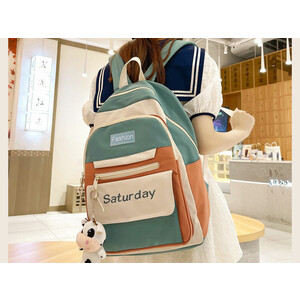 خرید کوله پشتی با ظرفیت بزرگ IOS/Aiguoshi School bag female backpack 2023 new large capacity 4079