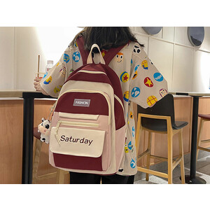 کوله پشتی با ظرفیت بزرگ IOS/Aiguoshi School bag female backpack 2023 new large capacity 4079