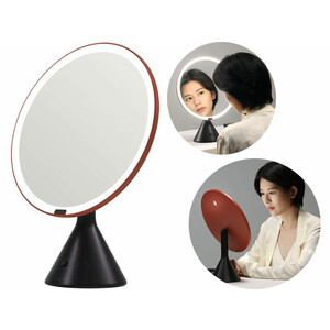 آینه آرایشی رومیزی هوشمند شارژی MUID large round mirror smart makeup mirror desktop
