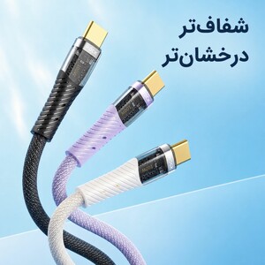 کابل ترنسپرنسی دوسر تایپ سی راک
