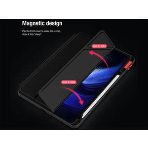 خرید کیف محافظ تبلت 11 اینچ شیائومی نیلکین Nillkin Bevel Leather smartcover case for Xiaomi Pad 6, Pad 6 Pro