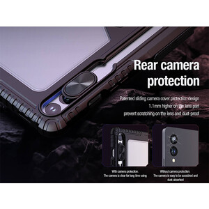 کیفیت کیف محافظ بامپردار سامسونگ  تب اس 9 پلاس نیلکین Nillkin Bumper Leather cover case Pro Multi-angle folding style for Samsung Galaxy Tab S9 Plus