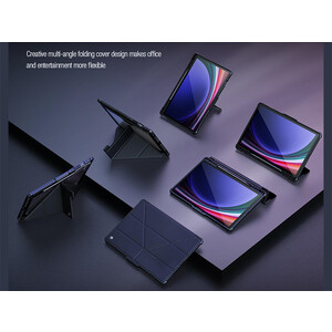 کیفیت کیف محافظ بامپردار سامسونگ  تب اس 9 پلاس نیلکین Nillkin Bumper Leather cover case Pro Multi-angle folding style for Samsung Galaxy Tab S9 Plus