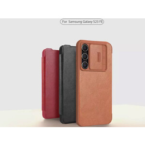 گارد کتابی سامسونگ اس 23 اف ای نیلکین Nillkin Samsung Galaxy S23 FE Qin Pro leather case