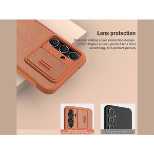 کیف محافظ سامسونگ اس 23 اف ای نیلکین Nillkin Samsung Galaxy S23 FE Qin Pro leather case