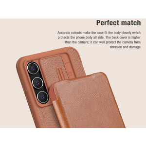 خرید کیف محافظ سامسونگ اس 23 اف ای نیلکین Nillkin Samsung Galaxy S23 FE Qin Pro leather case