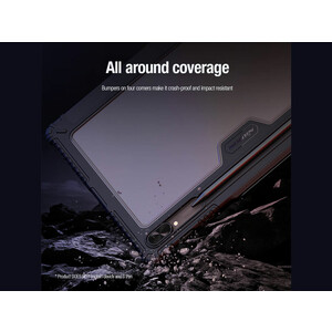 قاب کلاسوری بامپردار تبلت سامسونگ اس 9 اولترا نیلکین Nillkin Bumper Leather cover case Pro Multi-angle folding style Samsung Galaxy Tab S9 Ultra